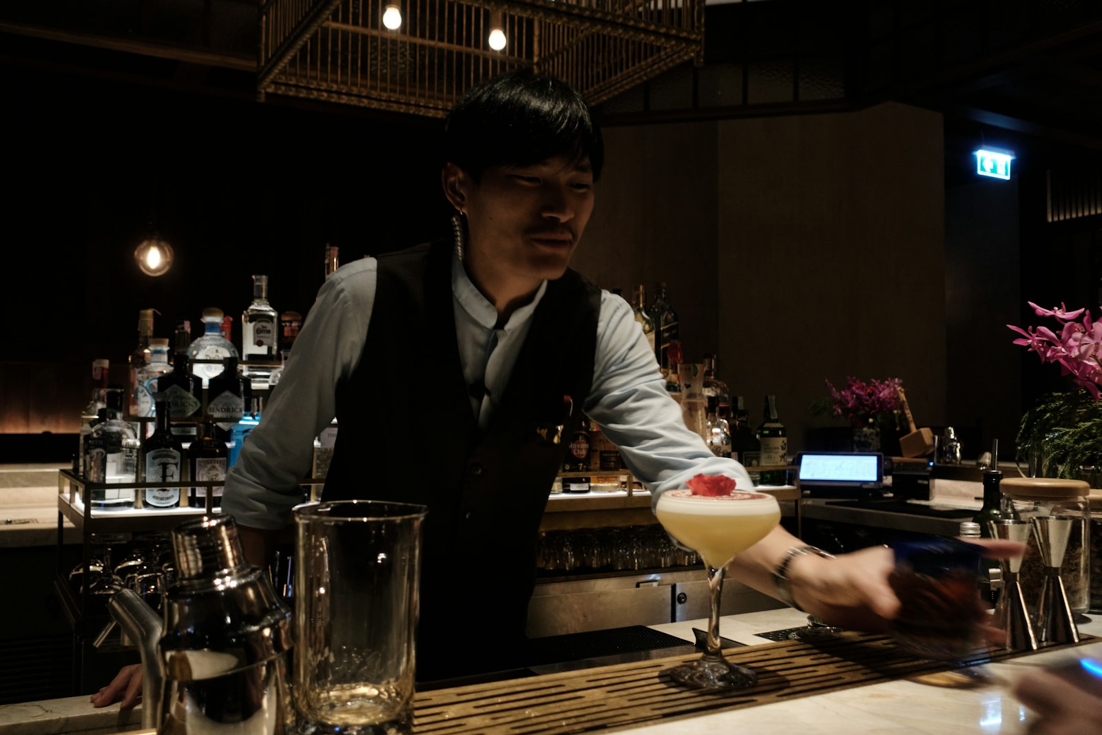 A drink from the Fig & Ember bar list